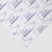 Papier Mousseline Expédier dans une bouteille bleue (Détail)