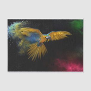 Papier Mousseline Explosion de couleur Macaw jaune