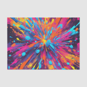 Papier Mousseline Explosion de néon électrique