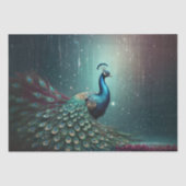 Papier Mousseline Exquise Peacock avec effet pluie Découpage (Recto)