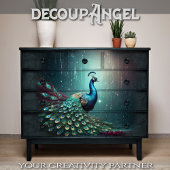 Papier Mousseline Exquise Peacock avec effet pluie Découpage