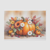 Papier Mousseline Exquisite Fall Pumpkins Wildflowers and Autumn (Recto)