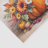 Papier Mousseline Exquisite Fall Pumpkins Wildflowers and Autumn (Détail)