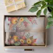Papier Mousseline Exquisite Fall Pumpkins Wildflowers and Autumn (Cadeau)