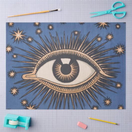 Papier Mousseline Eye Stars Moon Celestial Nouveau (Artisanat)