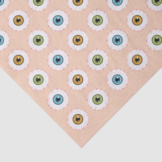 Papier Mousseline Eyeball Motif Déplaisant Blooshot Halloween Yeux (Détail)