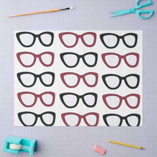 Papier Mousseline Eyeglasses Spectacles Specs Glasses Optician  (Artisanat)