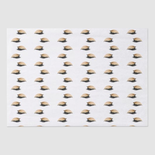 Papier Mousseline Eyelashes de Parties scintillant Glam Gold (Recto)