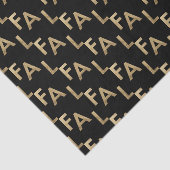 Papier Mousseline FA LA Bold Lettres Moderne Minimal Noir & Or (Détail)