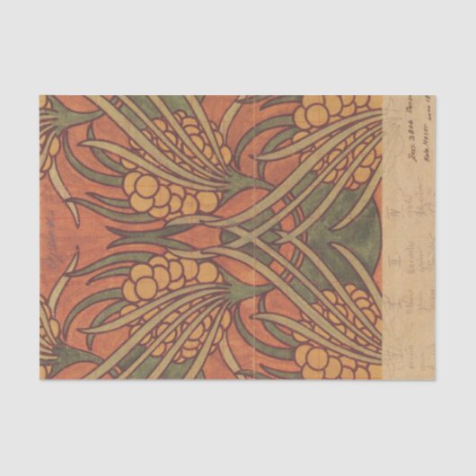 Papier Mousseline Fabric pour Backhausen par Koloman Moser (Recto)