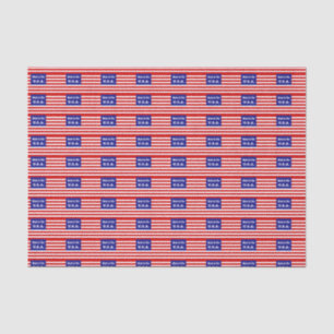 Papier Mousseline Fabriqué Aux États-Unis Rouge Blanc Et Bleu Drapea
