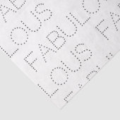 Papier Mousseline Fabuleux Anniversaire Typographie moderne Annivers (Détail)