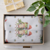Papier Mousseline Fabuleux grenouilles Noël en blanc (Cadeau)