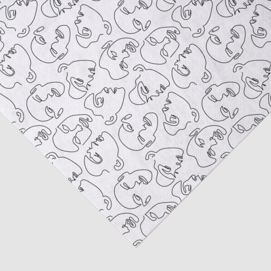 Papier Mousseline Faces de trait (Détail)