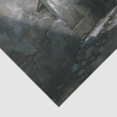 Papier Mousseline Faded Woman on Stone Wall Decoupage (Détail)