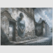 Papier Mousseline Faded Woman on Stone Wall Decoupage (Recto)