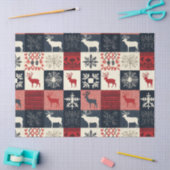 Papier Mousseline Fair Isle Patchwork | Reindeer (Artisanat)