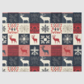 Papier Mousseline Fair Isle Patchwork | Reindeer (Recto)