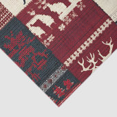 Papier Mousseline Fair Isle Patchwork | Renard rustique (Détail)