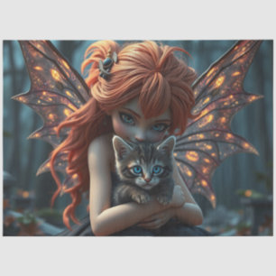 Papier Mousseline Fairy and her Cat