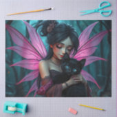 Papier Mousseline Fairy and her Cat, (Artisanat)