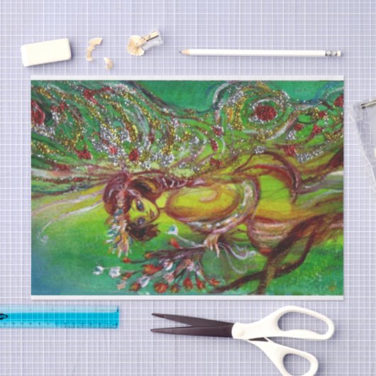 PAPIER MOUSSELINE FAIRY EN VERT (Artisanat)