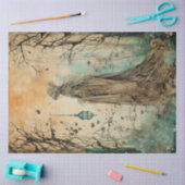 Papier Mousseline Fairy Land Spring Forest Whimsical Witch No1 (Artisanat)