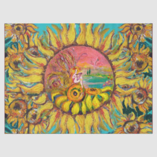 Papier Mousseline FAIRY OF SUNFLOWERS JOUER LYRA Imaginaire Floral