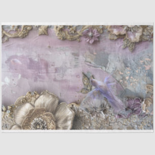 Papier Mousseline Fairy Tale Fantasia Majestic Bird Lavender Blue