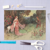 Papier Mousseline Fairy Tale Princesse Et Cerf Blanc (Artisanat)