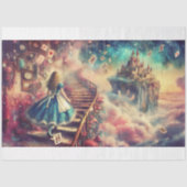 Papier Mousseline Fairytale Alice In Wonderland Castle Decoupage (Recto)
