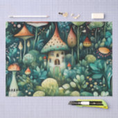 Papier Mousseline Fairytale en Fairyland Maison de champignons Green (Artisanat)