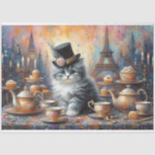 Papier Mousseline Fairytale Kitten Vintage Tea Soiree Découpage (Recto)