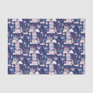 Papier Mousseline Fairytale Pop Up Livre Castle Blue