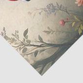Papier Mousseline Faisan Floral (Détail)