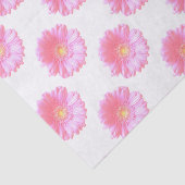 Papier Mousseline Faisée de gerbera rose pâle (Détail)
