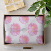 Papier Mousseline Faisée de gerbera rose pâle (Cadeau)