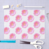 Papier Mousseline Faisée de gerbera rose pâle (Artisanat)