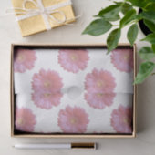 Papier Mousseline Faisée de gerbera rose pâle (Cadeau)