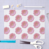 Papier Mousseline Faisée de gerbera rose pâle (Artisanat)