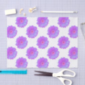 Papier Mousseline Faisée de gerbera violette (Artisanat)