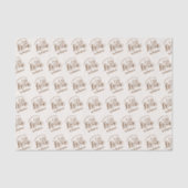 Papier Mousseline Fait Maison avec Amour par Nom Script Brown (Recto)