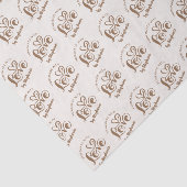 Papier Mousseline Fait Maison avec Amour par Nom Script Brown (Détail)