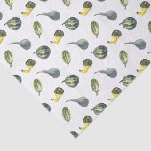 Papier Mousseline Fall Birthday Autumn Party Green Pumpkins (Détail)