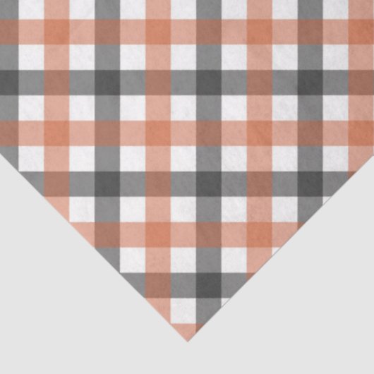Papier Mousseline Fall Colors Gingham Tissue Paper (Détail)