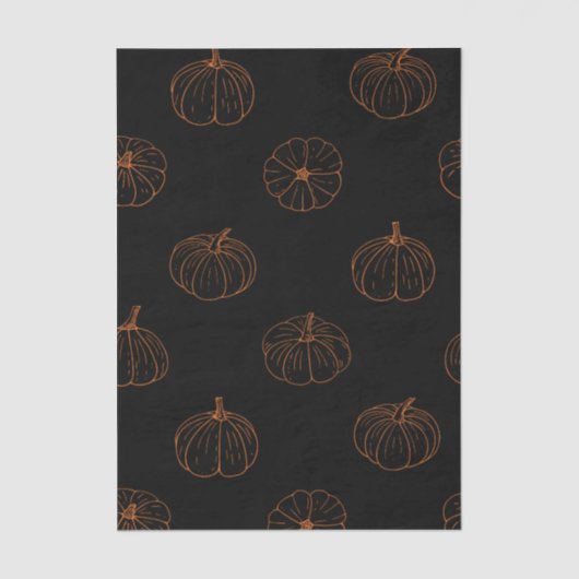 Papier Mousseline Fall Pumpkin Tissue Paper – Autumn Gift Wrap  (Recto)