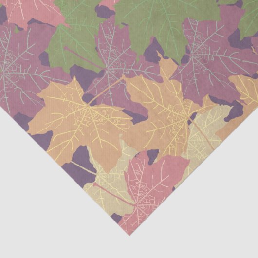 PAPIER MOUSSELINE FALLEN MAPLE FEUILLES HEUREUX AUTOMNE (Détail)