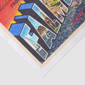 Papier Mousseline Falmouth Cape Cod Massachusetts Carte postale Vint (Détail)