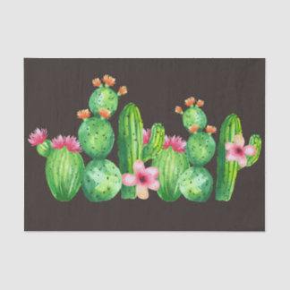 Papier Mousseline Famille De Cactus