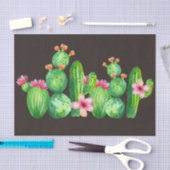 Papier Mousseline Famille De Cactus (Artisanat)